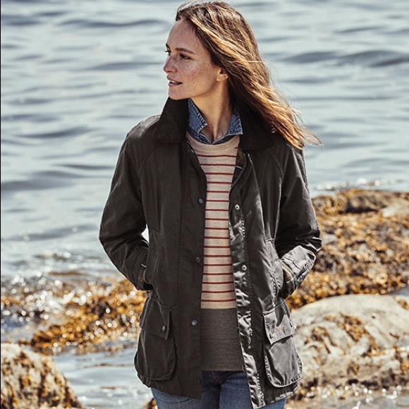 barbour beadnell wax jacket womens
